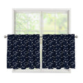 Star Sky Pattern Print Tier Curtains