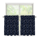 Star Sky Pattern Print Tier Curtains