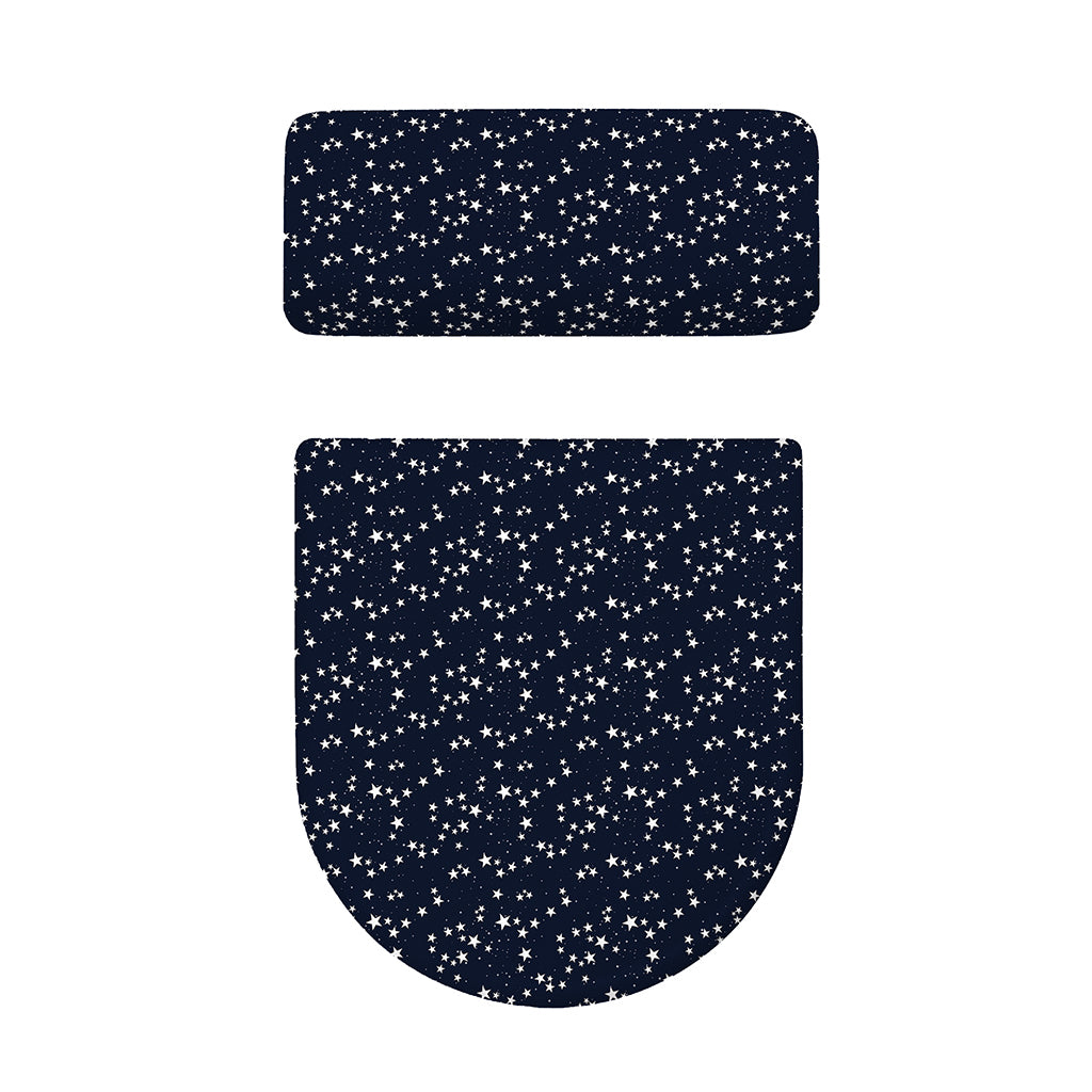 Star Sky Pattern Print Toilet Lid And Tank Cover Set