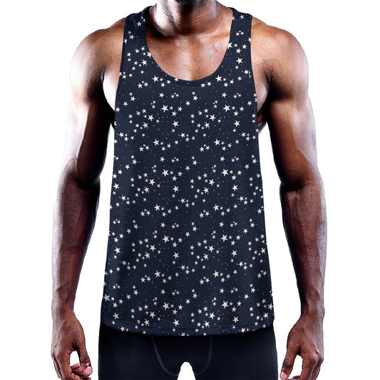 Star Sky Pattern Print Training Tank Top