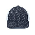 Star Sky Pattern Print White Mesh Trucker Hat