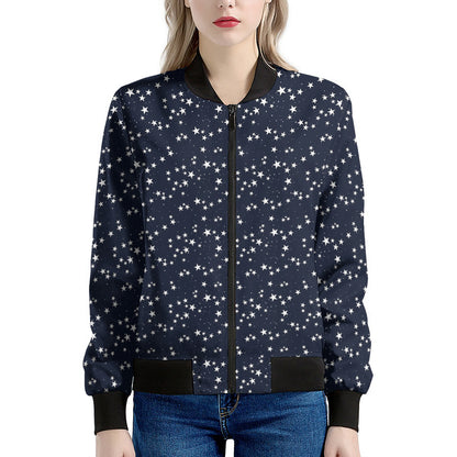 Star Sky Pattern Print Women's Bomber Jacket