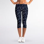 Star Sky Pattern Print Women's Capri Leggings