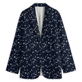 Star Sky Pattern Print Women's Cotton Blazer