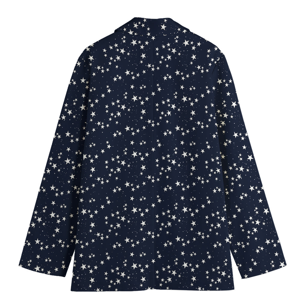 Star Sky Pattern Print Women's Cotton Blazer