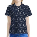 Star Sky Pattern Print Women's Polo Shirt