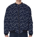 Star Sky Pattern Print Zip Sleeve Bomber Jacket
