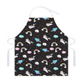 Star Space Unicorn Pattern Print Adjustable Apron
