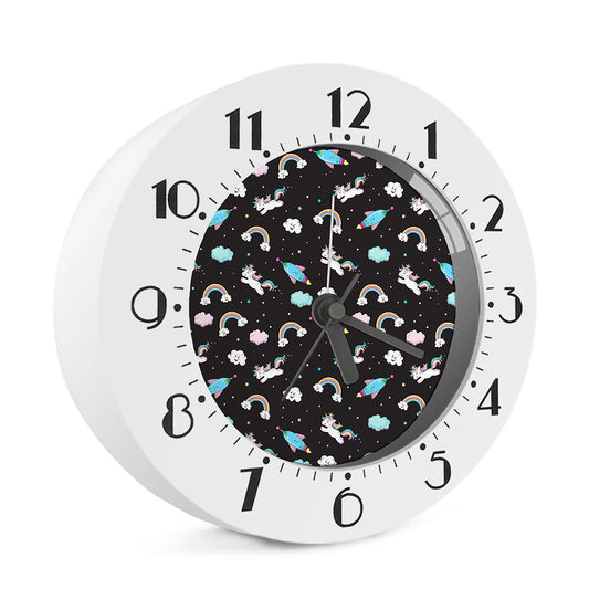 Star Space Unicorn Pattern Print Alarm Clock