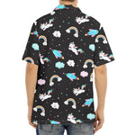Star Space Unicorn Pattern Print Aloha Shirt