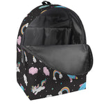 Star Space Unicorn Pattern Print Backpack