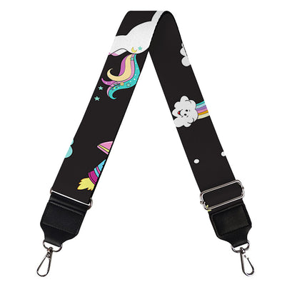 Star Space Unicorn Pattern Print Bag Strap
