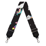 Star Space Unicorn Pattern Print Bag Strap