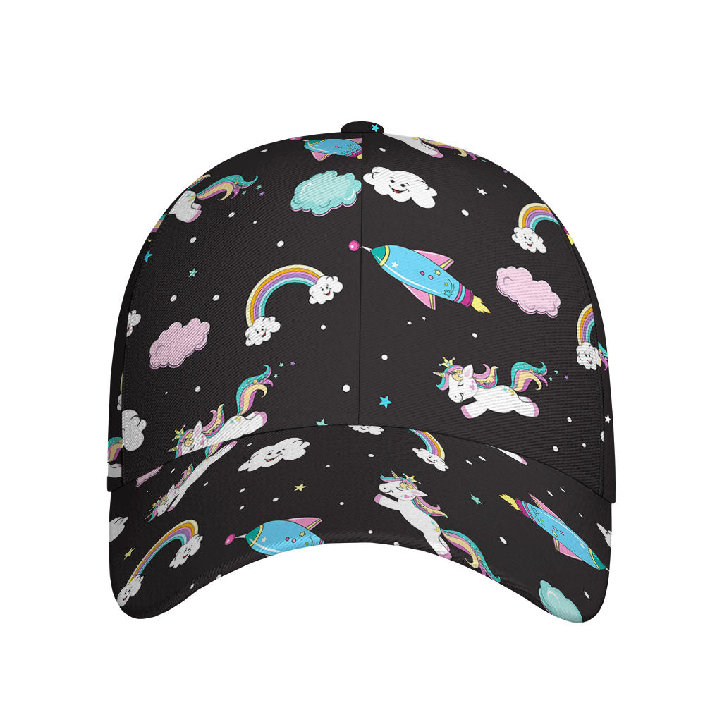 Star Space Unicorn Pattern Print Baseball Cap