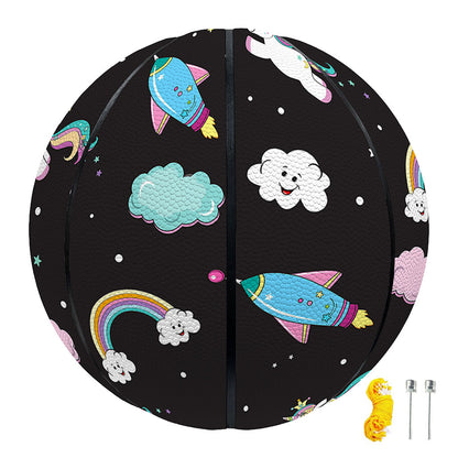 Star Space Unicorn Pattern Print Basketball