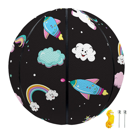 Star Space Unicorn Pattern Print Basketball