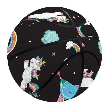 Star Space Unicorn Pattern Print Basketball