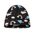 Star Space Unicorn Pattern Print Beanie