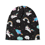 Star Space Unicorn Pattern Print Beanie