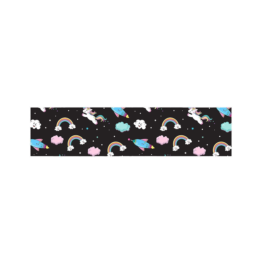 Star Space Unicorn Pattern Print Bed Runner