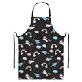 Star Space Unicorn Pattern Print Bib Apron With Pocket