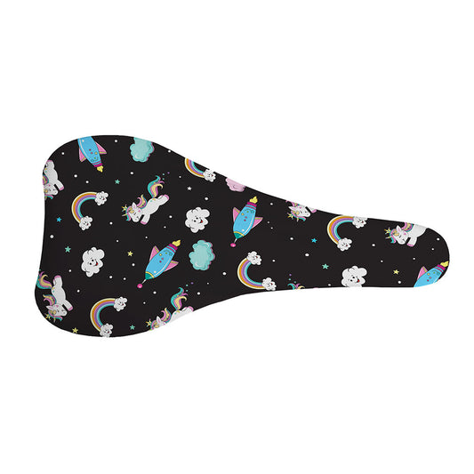 Star Space Unicorn Pattern Print Bicycle Seat Cover