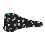 Star Space Unicorn Pattern Print Bicycle Seat Cover