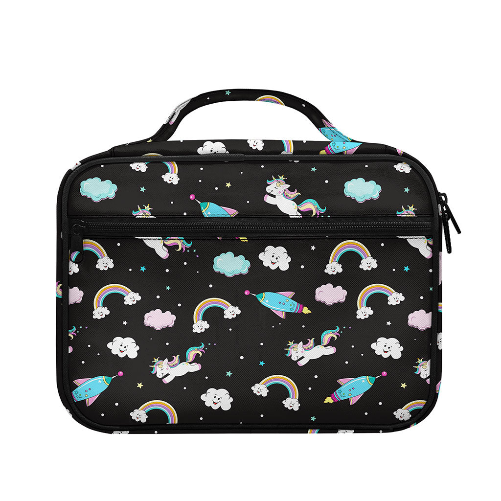 Star Space Unicorn Pattern Print Briefcase Bible Bag