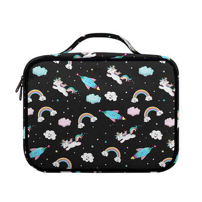 Star Space Unicorn Pattern Print Briefcase Bible Bag