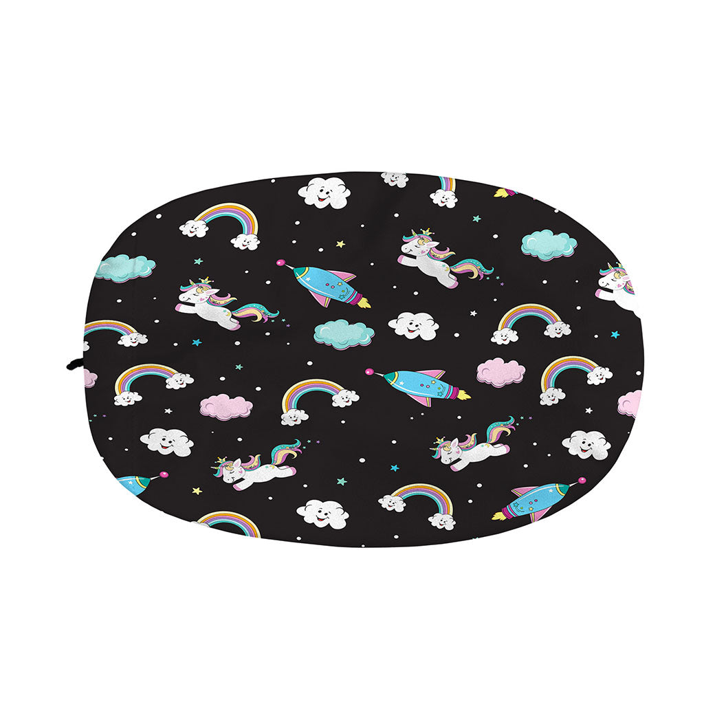 Star Space Unicorn Pattern Print Car Side Mirror Covers