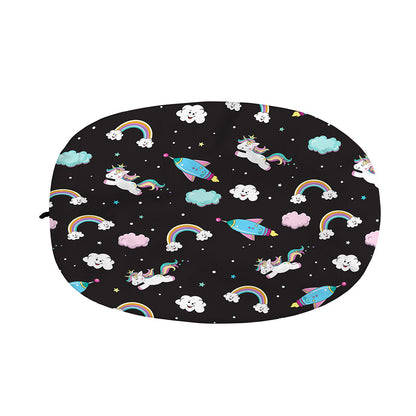 Star Space Unicorn Pattern Print Car Side Mirror Covers