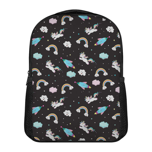Star Space Unicorn Pattern Print Casual Backpack