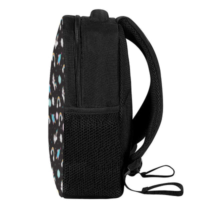 Star Space Unicorn Pattern Print Casual Backpack