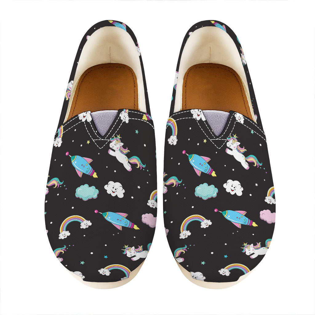 Star Space Unicorn Pattern Print Casual Shoes