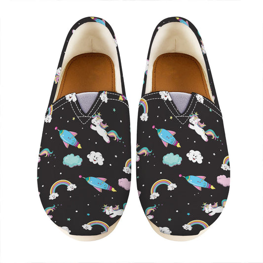 Star Space Unicorn Pattern Print Casual Shoes