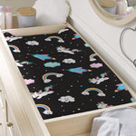 Star Space Unicorn Pattern Print Changing Pad Cover