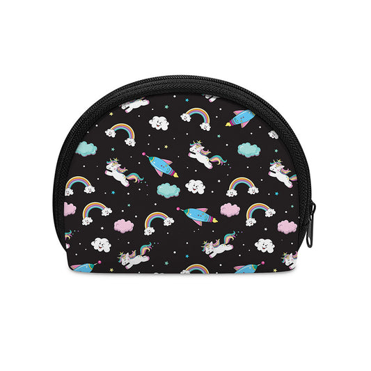 Star Space Unicorn Pattern Print Coin Purse