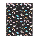 Star Space Unicorn Pattern Print Curtain