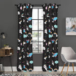 Star Space Unicorn Pattern Print Curtain