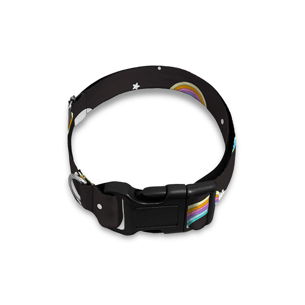 Star Space Unicorn Pattern Print Dog Collar