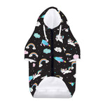 Star Space Unicorn Pattern Print Dog Zip Up Hoodie
