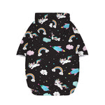 Star Space Unicorn Pattern Print Dog Zip Up Hoodie