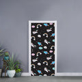 Star Space Unicorn Pattern Print Door Sticker