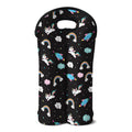 Star Space Unicorn Pattern Print Double Neoprene Wine Tote