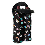 Star Space Unicorn Pattern Print Double Neoprene Wine Tote