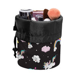 Star Space Unicorn Pattern Print Drawstring Makeup Bag