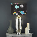 Star Space Unicorn Pattern Print Drum Lamp Shade