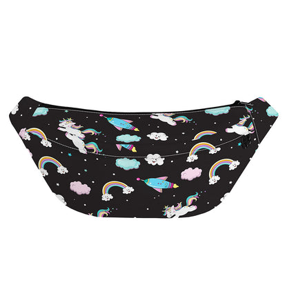 Star Space Unicorn Pattern Print Fanny Pack