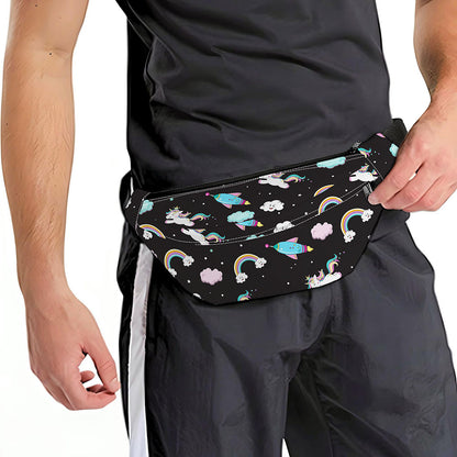 Star Space Unicorn Pattern Print Fanny Pack