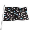Star Space Unicorn Pattern Print Flag